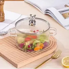 GENERICO - Olla De Vidrio Transparente Premium 1.5 L