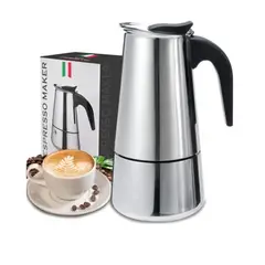 GENERICO - Cafetera Italiana En Acero Inoxidable Tipo Espresso
