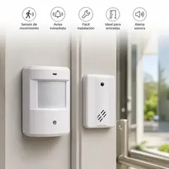 GENERICO - Timbre Sensor Movimiento Alarma Entrada Detector Movimiento Seguridad Alerta Sonora