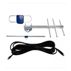 GENERICO - Antena Tv Senal Abierta Uhf Vhf Recepcion Mejorada Coaxial