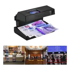 GENERICO - Lector Billetes Validador Falsos Lampara Ultravioleta Caja Tienda Comercial