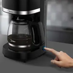 MIDEA - CAFETERA DE GOTEO NEGRA MECANICA 12 TAZAS