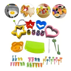 GENERICO - Kit Moldes Cortadores De Formas Pan Galletas Frutas Para Loncheras