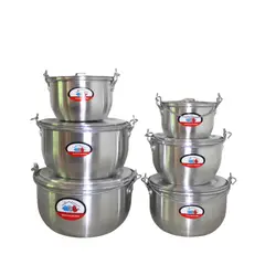 GENERAL - JUEGO DE OLLAS CAMPESINA ARO X6 GRANDES EN ALUMINIO