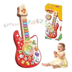 GENERICO - Guitarra Educativa Bilingüe Aprendizaje Juguete Musical, Bebé, Piano Y Guitarra