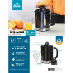 HOME ELEMENTS - Exprimidor De Naranja 1.4 Litros Negro