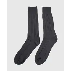 PATPRIMO - Medias Nylon Acanalada X1 Para Hombre Gris