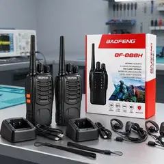 BAOFENG - Radios Walkie Talkie BF-888H Carga USB tipo C Alcance 1-3 km