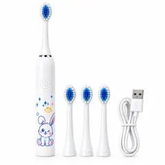 AMERICAN GENERICS - Cepillo Dental Eléctrico Sónico Infantil Recargable USB