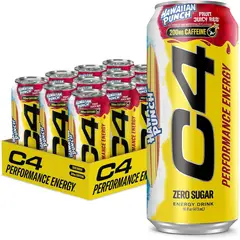 CELLUCOR - Energizante C4 Energy Drink HAWAIIAN PUNCH FRUIT - 12 latas