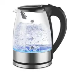 CLEAR - Tetera Eléctrica De Vidrio 1.8L Hervidor Calidad Ultra