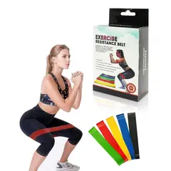 GENERICO - Set x5 Bandas Elásticas De Resistencia Para Ejercicios
