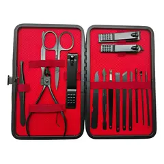 GENERICO - Kit Cortauñas Completo de Acero Inoxidable con Estuche