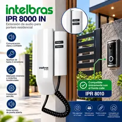 INTELBRAS - Citófono IPR 8000 IN Módulo Interno Digital para Portero Residencial 2 Botones