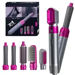 GENERICO - Set de Cepillo Secador de Cabello Multifunción 5 en 1 Intercambiable