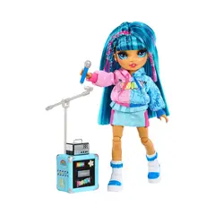 RAINBOW HIGH - Muñeca Skyler Rock Band con Accesorios Musicales Azul