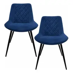 GENERICO - Set X2 Silla Auxiliar Para Sala O Comedor Patas En Acero