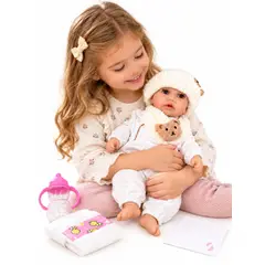GENERICO - BEBE REAL REALISTA JUGUETE MUÑECO ACCESORIOS CAMBIO PAÑAL TETERO CHUPO CHILLON LLORON SONIDOS