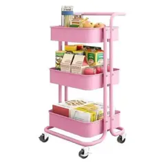 GENERICO - Carro Organizador Auxiliar Color Rosa