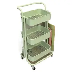 GENERICO - Carros auxiliares para estética ShopMall Carrito Multi Color verde claro