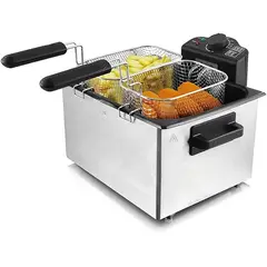 GENERICO - Freidora Electrica Acero Inoxidable Gran Volumen Cocina Profesional