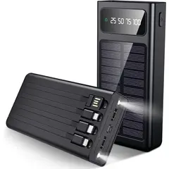 GENERICO - Cargador Portatil Solar Pantalla Digital Energia Movil