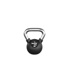 MOVIFIT - Pesa Rusa Kettlebell 12 kg Recubierta en Caucho Mango Cromado