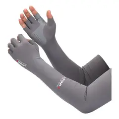 SPORT - Mangas Proteccion Solar UV Con Guante Antideslizante Color Gris
