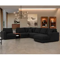 GENERICO - Sofá Esquinero Modular con las en L y Moderna Color BlancoBeige