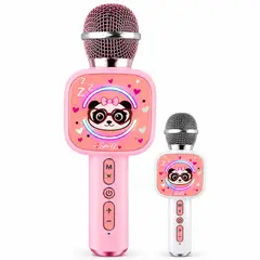 ONE PIXEL - Microfono Karaoke Infantil Con Bluetooth Inalambrico Para Niños Rosado