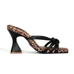 SABATES - Sandalia de tacón para mujer Sábates Luz Animal Print