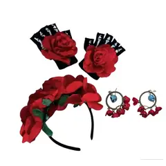GENERAL - Set Catrina Tiara, Guantes y aretes