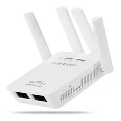 GENERICO - Repetidor Amplificador Señal Wifi 4 Antenas Rompemuros Pixl