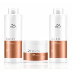 WELLA - Kit Fusion Shampoo 1 L + Acondicionador 1 L + Mascarilla 500 ml
