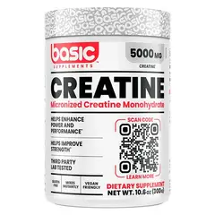 BASIC - Creatina 300g 60 Servicios Monohidratada
