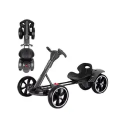 TECNOHOGAR JS - Carro Go Kart Eléctrico Plegable Niños Ajustable Velocidad 8