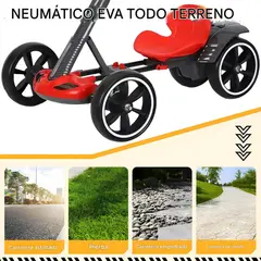 TECNOHOGAR JS - Carro Go Kart Eléctrico Plegable Niños Ajustable Velocidad 8