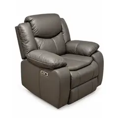 RAMBLER - Sillón reclinable eléctrico Tipo cuero café