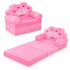 GENERICO - Sofá Cama Infantil Plegable Princesa Para Niña 2 En 1