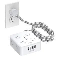 GENERICO - Protector CHCORE 8 tomas + 4 puertos USB (2 USB-C) , Extensión. Regleta