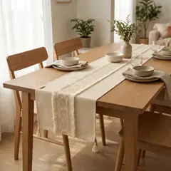 NOSSARENA - Camino de mesa Amaranta 2mt x 40cm Beige