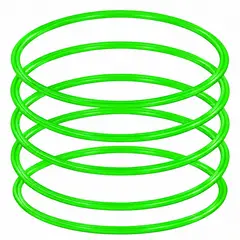 GENERICO - Set X5 Aro Ula Ula Planos 60cm PVC Entreno Gimnasia Agilidad