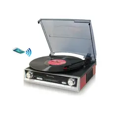 GENERICO - Tocadiscos Vinilo Vintage 3 Velocidades Con Bluetooth y Radio FM