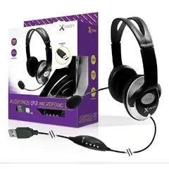 XKIM - Diadema Over-Ear Gamer X-Kim HF-868U USB Negro Con Micrófono