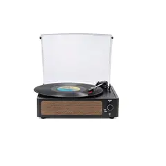GENERICO - Tocadisco de Vinilo 3 Velocidades con Altavoces, Bluetooth y Salida RCA
