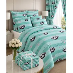 SIRENITAS - Juego de sabanas cama Sencilla Semi Doble Queen King Super Tierno Panda