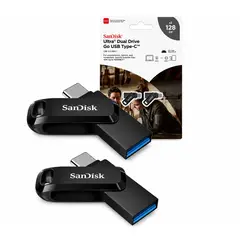 SANDISK - Memoria Ultra Dual Drive Go 128gb USB-C y USB 3.2 Pack X 2 400mb/s