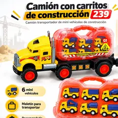 GENERICO - Camión Transportador De Construcción Juguete Con Vehículos