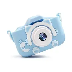 GENERICO - Camara Digital Portátil Para Niños Gato Color Azul