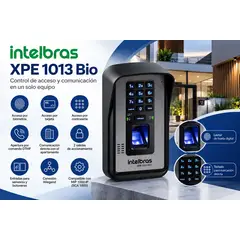 INTELBRAS - XPE 1013 Bio Portero con Biometría, Tarjeta, Contraseña y Control de Acceso